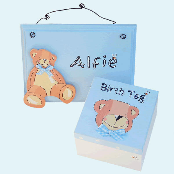 Baby Boy Trinket Box and Sign