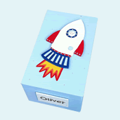 Rocket Keepsake Box Small