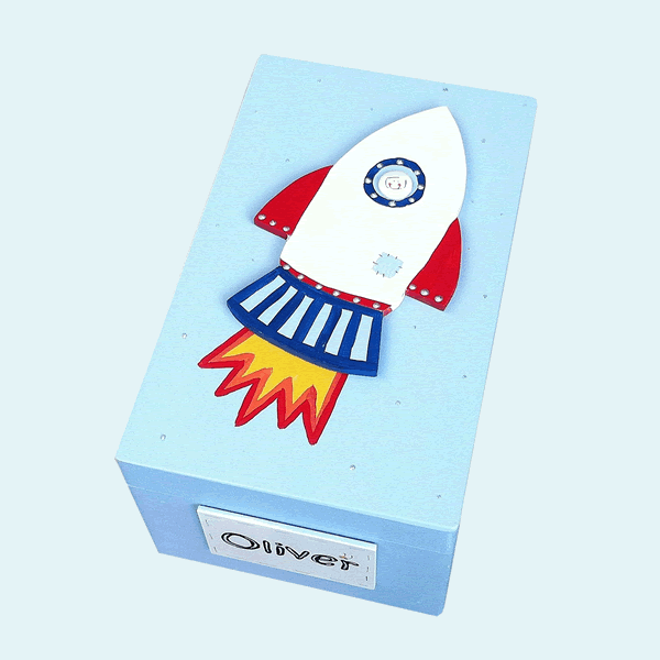 Rocket Keepsake Box Small