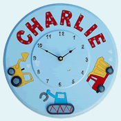 Trucks and Diggers Clock