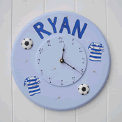 Football Clock </br> team strip painted