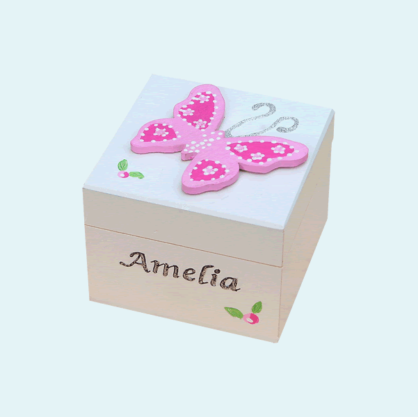 Trinket Box Lilac or Pink <br />Butterfly Small