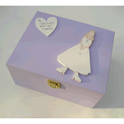 First Communion Girl Large Keepsake Box Lilac