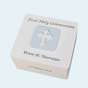First Holy Communion Boy </br>Cross Small Keepsake Box