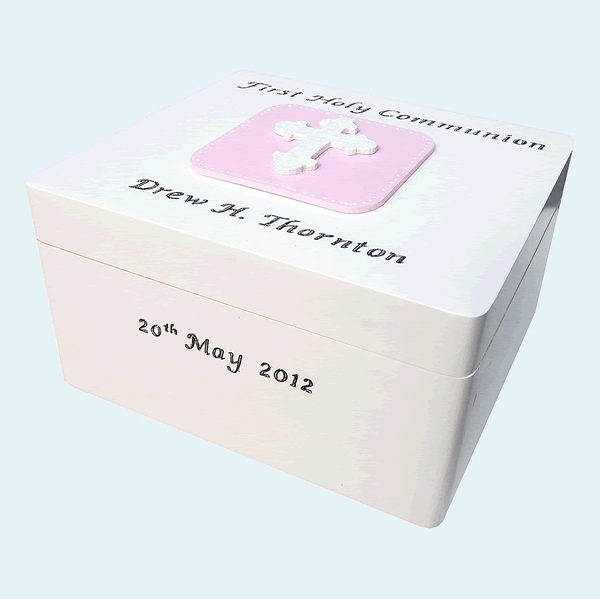 First Communion Girl Small Keepsake Box Cream