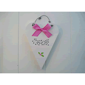 Rustic Heart Sign Cerise