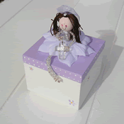 First Communion Rosary Box Lilac