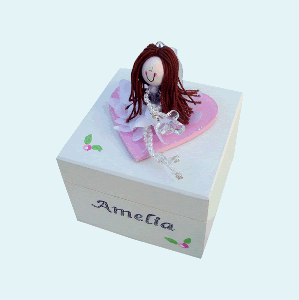 First Holy Communion </br>Rosary Box Pink