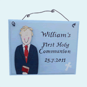 First Communion Sign Boy
