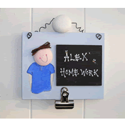 School Message Sign Boy Blue