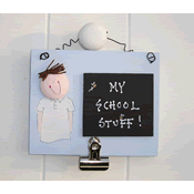 School Message Sign Boy White