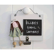 School Message Sign Girl Green