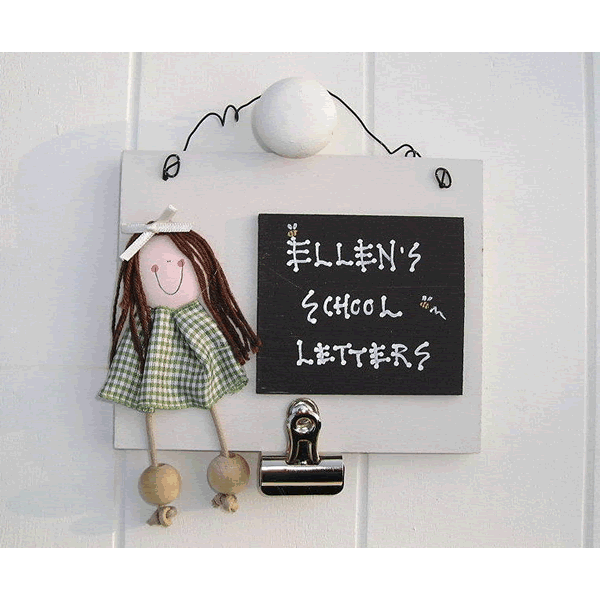 School Message Sign Girl Green