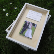 Wedding Keepsake Box - Large with canvas photo.