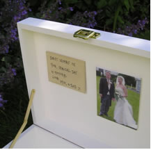 Wedding Keepsake Box with canvas photo.