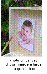 Canvas photo outside
