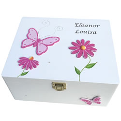 Butterfly & Daisies Keepsake Box<br />Large