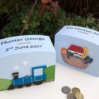 personalised boys money box