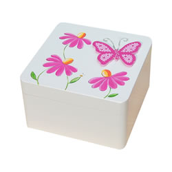 Trinket Box Butterfly or Heart Design Large