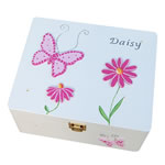 Pink Butterfly Keepsake Box